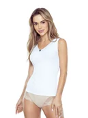 Koszulki i topy damskie - Damska koszulka na ramiączka biała Eldar r.M - miniaturka - grafika 1