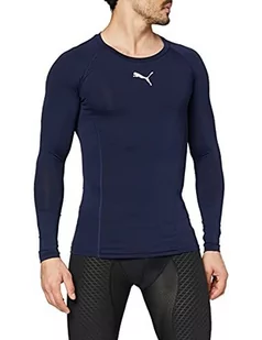 Puma Mężczyźni Liga Baselayer Tee Ls Koszulka Kompresyjna, Granatowy (Peacoat), L - Koszulki męskie - miniaturka - grafika 1