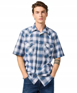 Koszula Wrangler SS WESTERN SHIRT 112362381 Blue Shadow XL - Koszule męskie - miniaturka - grafika 1