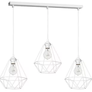 Milagro LAMPA wisząca ALAMBRE 1110 metalowa OPRAWA listwa ZWIS druciane klatki loft białe 1110 - Lampy sufitowe - miniaturka - grafika 1