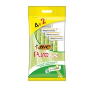Maszynki do golenia i wkłady - BiC PURE 3 JEDNOCZĘŚCIOWE MASZYNKI DO GOLENIA 4+2 SZTUKI - miniaturka - grafika 1