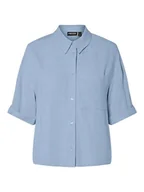 Bluzki damskie - Pieces Bluzka "Vinsty" w kolorze błękitnym - miniaturka - grafika 1