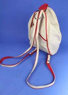 Plecak Skórzany ELKOR (PL) Jowita De Luxe Skóra Naturalna Licowa BIAŁY Z CZERWONĄ LAMÓWKĄ - Torebki damskie Plecak Skórzany ELKOR (PL) Jowita De Luxe Skóra Naturalna Licowa BIAŁY Z CZERWONĄ LAMÓWKĄ - Torebki damskie - miniaturka - grafika 1