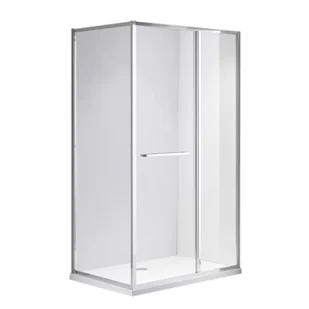 Chromowana prostokątna kabina prysznicowa Kira 110x80 drzwi rozsuwane do wewnątrz - Kabiny prysznicowe - miniaturka - grafika 1