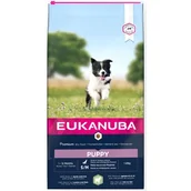Sucha karma dla psów - Eukanuba Puppy Small & Medium Breed Lamb & Rice 12 kg - miniaturka - grafika 1