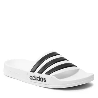 Klapki i japonki damskie - Adidas Klapki adilette Shower GZ5921 Cloud White/Core Black/Cloud White - grafika 1