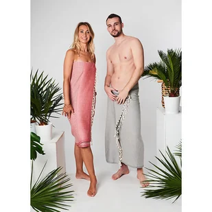 Ręcznik hammam HASIR 100% naturalna bawełna YEYE Szary - Ręczniki - miniaturka - grafika 1