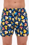 Majtki damskie - Bawełniane bokserki męskie Classic 001/177 Kaczki, Kolor granatowy-wzór, Rozmiar S, Cornette - Primodo.com - miniaturka - grafika 1