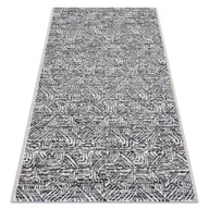 Dywany - Dywan Sznurkowy SIZAL COLOR 47373960 Labirynt szary / beż beżowy 60x110 cm - miniaturka - grafika 1