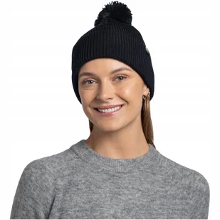 Czapka BUFF KNITTED BEANIE RENVI BLACK one size - Czapki damskie - miniaturka - grafika 1