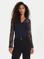 Bluzki damskie - Morgan Bluzka 242-TLAMI Granatowy Slim Fit - miniaturka - grafika 1