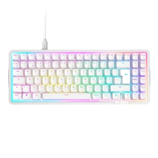 NZXT KB-101NW-DE klawiatura Gaming USB Niemiecki Biały - Klawiatury - miniaturka - grafika 1