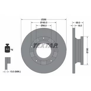 Tarcza hamulcowa TEXTAR 92316903 - Tarcze hamulcowe - miniaturka - grafika 1