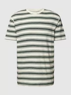 Koszulki męskie - T-shirt w paski - miniaturka - grafika 1