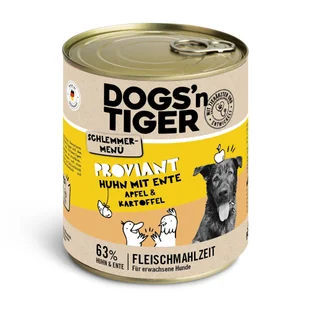 Dogs'n Tiger smakowite menu, 6 x 800 g - Kurczak z kaczką, jabłkami i ziemniakami - Mokra karma dla psów - miniaturka - grafika 1