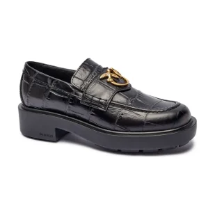 Pinko Skórzane loafersy TINA - Półbuty damskie - miniaturka - grafika 1