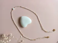 Naszyjniki - Naszyjnik cytryn i masa perłowa - miniaturka - grafika 1