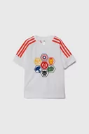 Koszulki dla chłopców - adidas t-shirt dziecięcy x Marvel kolor biały z nadrukiem - miniaturka - grafika 1