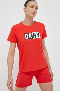 Koszulki sportowe damskie - Dkny t-shirt damski kolor czerwony - DKNY - grafika 1
