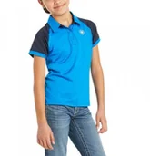 Koszulki jeździeckie - Ariat Koszulka młodzieżowa TEAM 3.0 SS POLO SS21 - imperial blue - miniaturka - grafika 1