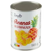 Owoce w puszkach i słoikach - Simpl Ananas w kawałkach 565 g - miniaturka - grafika 1