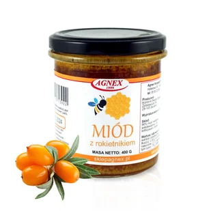 Miód z rokitnikiem 400g - Miód - miniaturka - grafika 1
