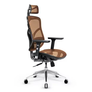 Fotel biurowy, krzesło biurowe Fotel ergonomiczny biurowy Diablo V-Basic: czarno-pomarańczowy - Fotele i krzesła biurowe - miniaturka - grafika 1