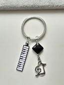 Breloki - Brelok Muzyka Organy Pianino Nuta Klucz Wiolinowy - miniaturka - grafika 1