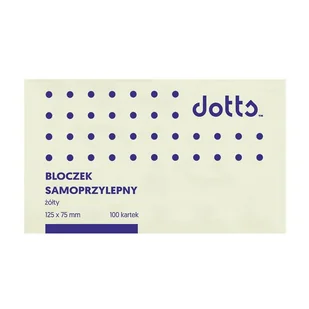 Karteczki samoprzylepne DOTTS 75x125mm 100k. - żółte - Gadżety  do biura - miniaturka - grafika 1