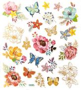 Pasmanteria - Naklejki - kwiaty i motyle, 21 szt. - miniaturka - grafika 1