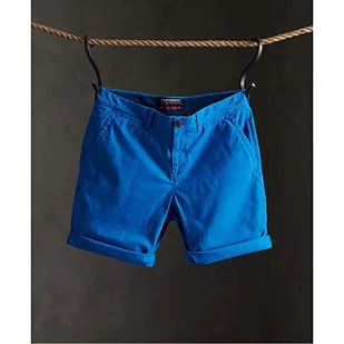 Superdry Szorty męskie International, niebieski (Riviera Royal Bg8), 38 PL - Spodenki damskie - miniaturka - grafika 1