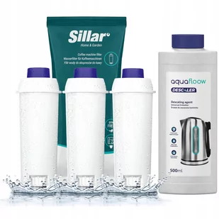 Odkamieniacz do ekspresu 0,5l + 3x filtr Sillar do ekspresu Delonghi Magnifica - zamiennik - Akcesoria i części do ekspresów do kawy - miniaturka - grafika 1