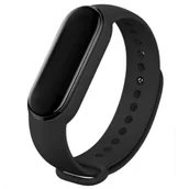 Akcesoria do smartwatchy - Pasek Opaska Jednolita Do Xiaomi Mi Band 5/6 (czarny) - miniaturka - grafika 1