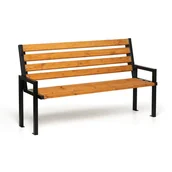 Ławki ogrodowe - Ławka na zewnątrz CITY z oparciem, 1660 mm, limba - miniaturka - grafika 1