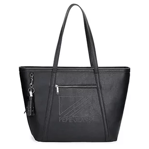 Pepe Jeans Donna Torba na laptopa 13,3 cala, czarna, 44 x 29 x 14 cm, skóra PU, czarny/biały, torba na laptopa, czarny/biały, Torba na laptopa - Torby na laptopy - miniaturka - grafika 1
