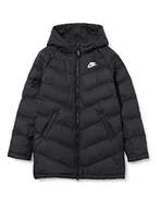 Kurtki i płaszcze dla dziewczynek - Nike Dziewczęca kurtka syntetyczna Fill Long Jacket, Black/Black/White, L - miniaturka - grafika 1