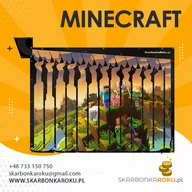 Skarbonki - Skarbonka Ścienna dla chłopczyka Prezent z Minecraft - miniaturka - grafika 1