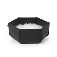 Legowiska dla kotów - Ava | Legowisko Kosz Dla Kota Z Filcu | Canadian Cat | Rozmiar L | Antracyt - miniaturka - grafika 1