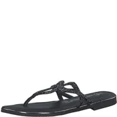 Klapki i japonki damskie - MARCO TOZZI Klapki damskie, 2-27128-42, czarne metalowe, 39 EU, black metallic, 39 eu - miniaturka - grafika 1