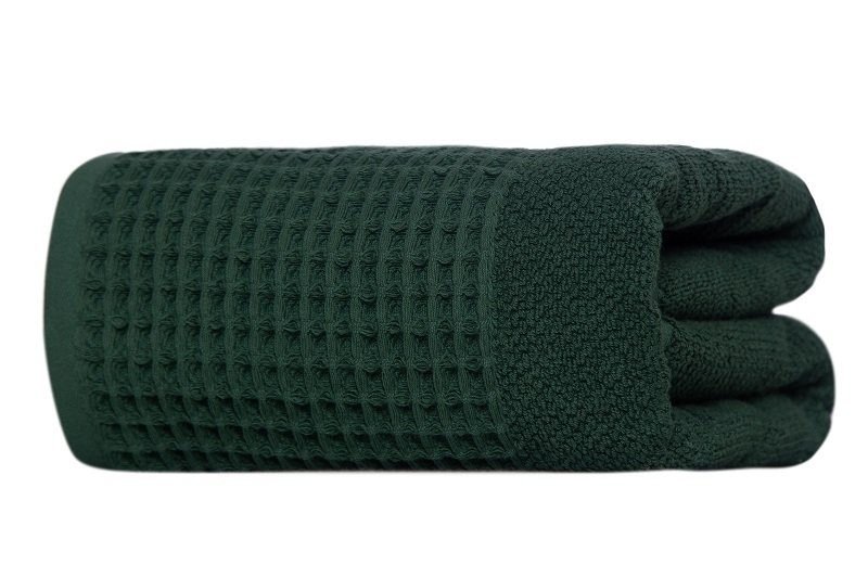 Ręcznik, ręcznik waflowy, 100% bawełna, nowoczesny wafel 70x140cm zielony