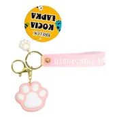 Breloki - Brelok kocia łapka różowy - miniaturka - grafika 1