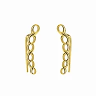 Kolczyki - Srebrne kolczyki pozłacane nausznice nieskończoność - miniaturka - grafika 1