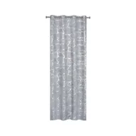Zasłony - Zasłona Wuste szaro-srebrna 135 x 260 cm na przelotkach - miniaturka - grafika 1