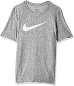 Koszulki i topy damskie - Nike chłopięcy B NK CORE SS PERF TOP HTHR T-Shirt, dymny szary / (biały), L - miniaturka - grafika 1