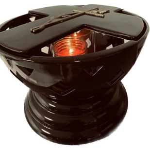 Znicz tradycyjny Ceramika SZT2 36 cm czarny Ilumini - Lampiony i znicze - miniaturka - grafika 1