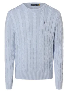 Polo Ralph Lauren Sweter męski Mężczyźni Bawełna niebieski jednolity, XXL - Swetry męskie - miniaturka - grafika 1