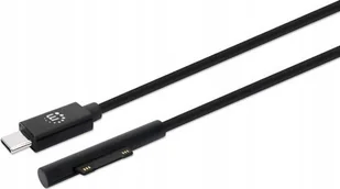 Manhattan Manhattan nabíjecí kabel, Surface Connect to USB-C Charging Cable M/M, 15 V / 3 A, 1.8m, černá - Kable komputerowe i do monitorów - miniaturka - grafika 1