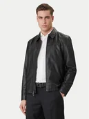 Kurtki męskie - Calvin Klein Kurtka skórzana LV04LF423G Czarny Regular Fit - miniaturka - grafika 1