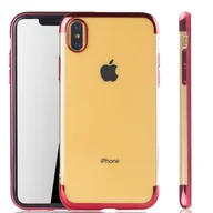 Etui i futerały do telefonów - Etui na telefon komórkowy Apple iPhone XS Max Red - Clear - TPU Silicone Case Backcover w kolorze przezroczystej czerwieni - miniaturka - grafika 1