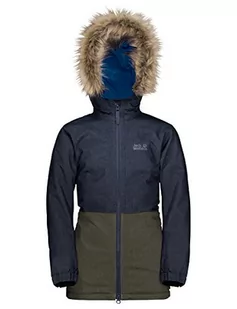 Jack Wolfskin Unisex dziecięca kurtka zimowa Bandai Jacket Kids wodoszczelna dziecięca kurtka zimowa niebieski niebieski (Night Blue) 92 - Kurtki i płaszcze dla chłopców - miniaturka - grafika 1